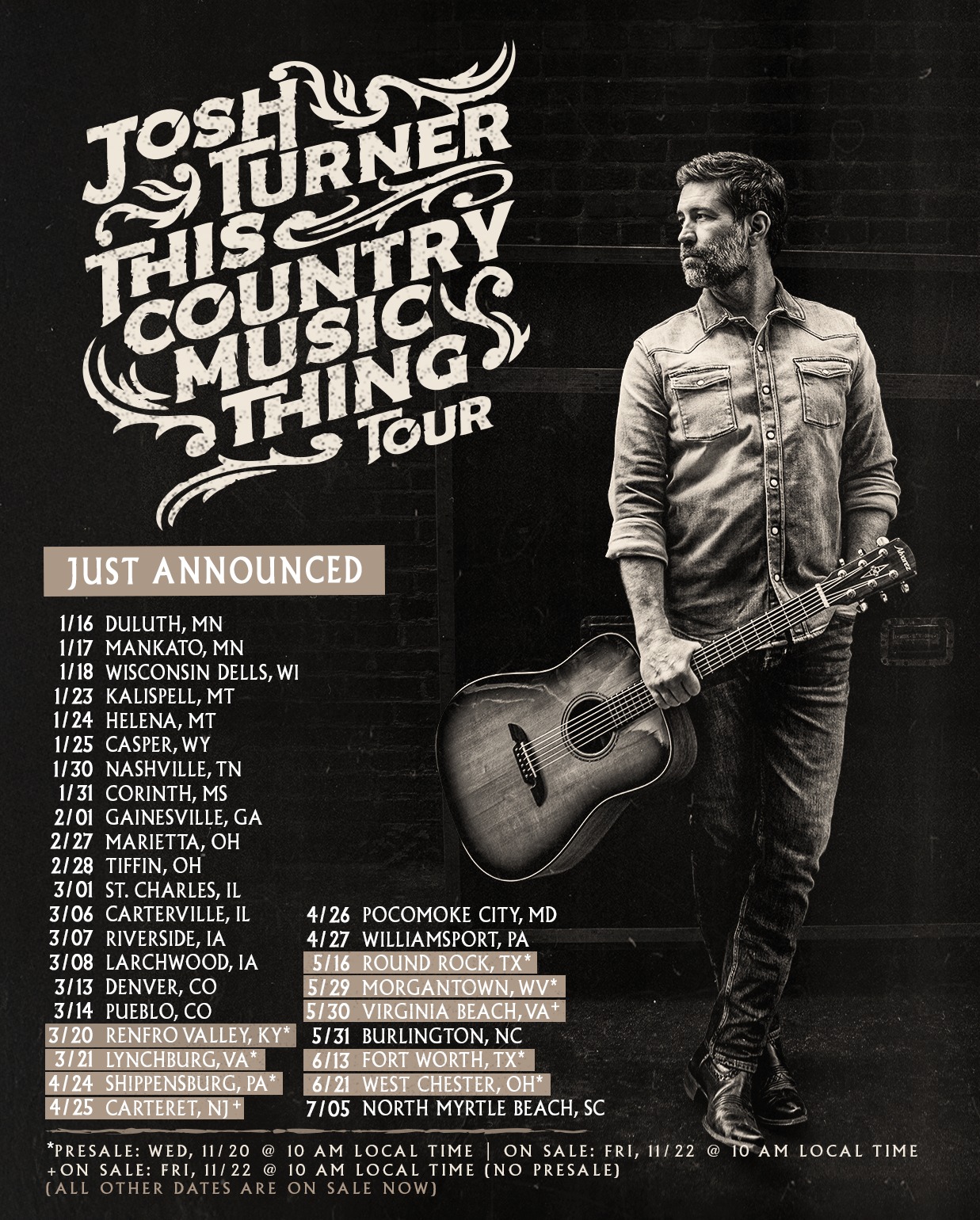 Josh Turner This Country Music Thing Tour Poster 2025-2026